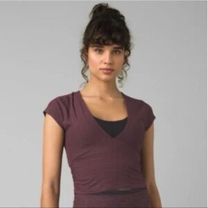 Prana Women's Inigma Yoga Crop V-Neck Top
